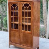 Louis XVI imperial display case with crosspieces and marquetry 110cm