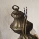 Pair Traditional French Vintage Heavy Brass Empire Style Double Wall Lights
