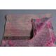 1970s Turkish handmade wool pink diamond runner 82x337