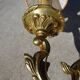 Appliques murales en bronze, abat-jour en soie, la paire
