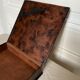 Wooden jewelry box and leather top with patterns