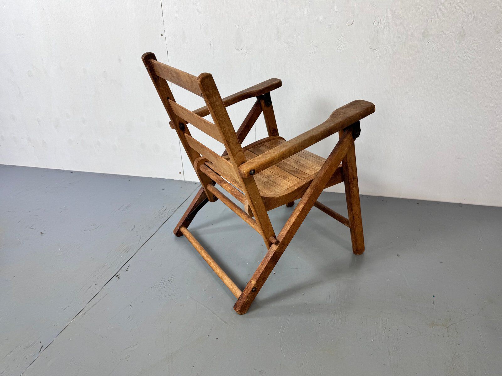 Mid-century wooden foldable children's chair, 1950s