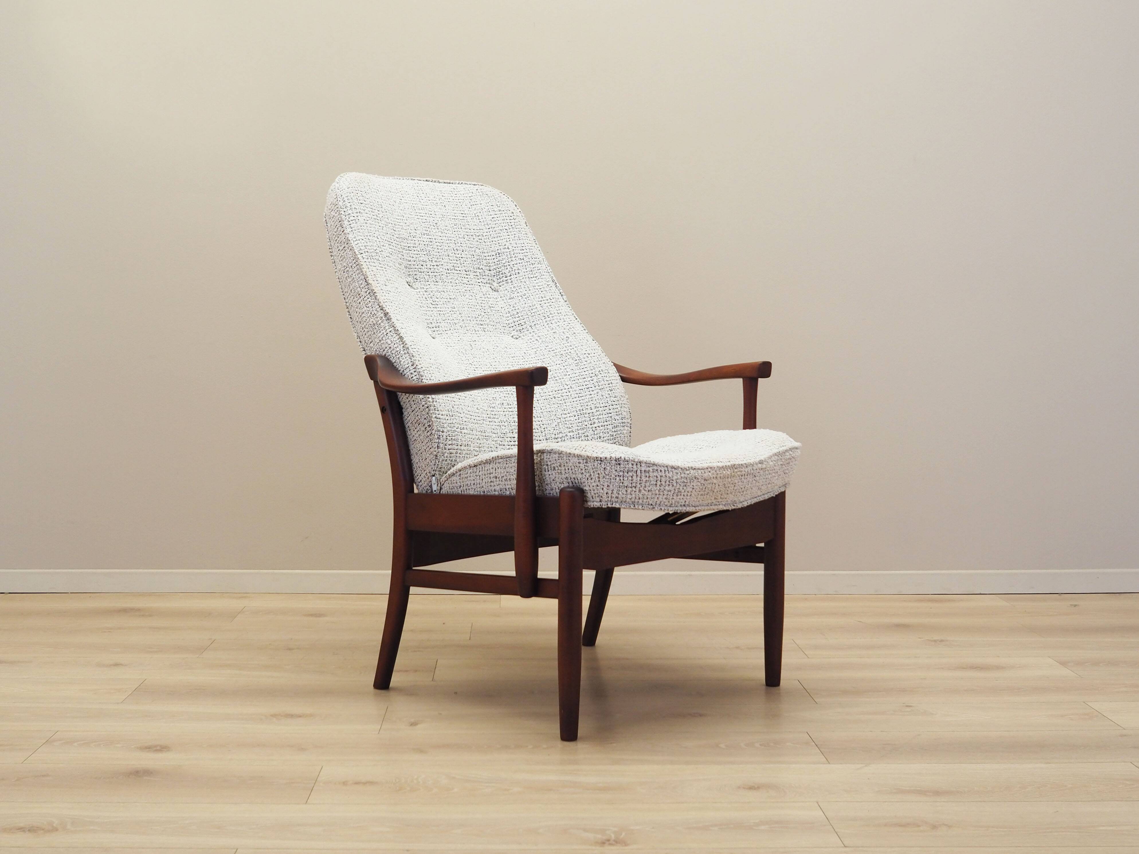 Fauteuil en hêtre, design danois, années 1970, fabrication : Farstrup Møbler
