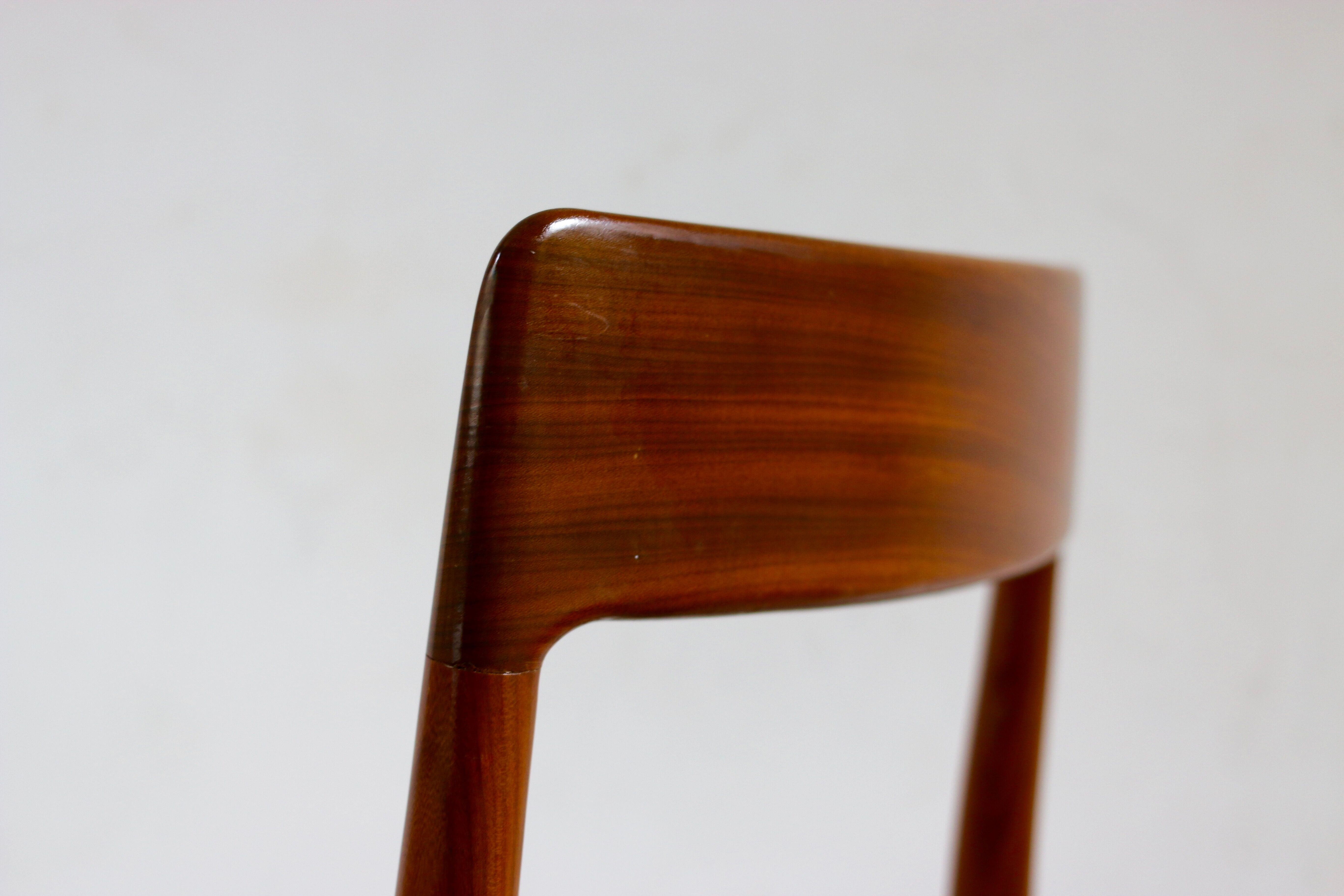 Chairs Scandinavian teak and rope 60 years