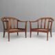 Fauteuils en bois de cerisier Wilhelm Knoll du milieu du siècle, Allemagne, années 1960