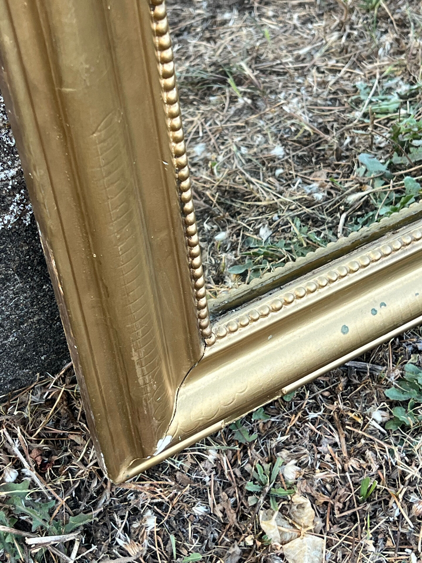 Small Louis-Philippe gilded mirror with mercury glass 48x60cm