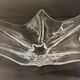 Large vintage sculptural crystal platter from the 1950s/60s