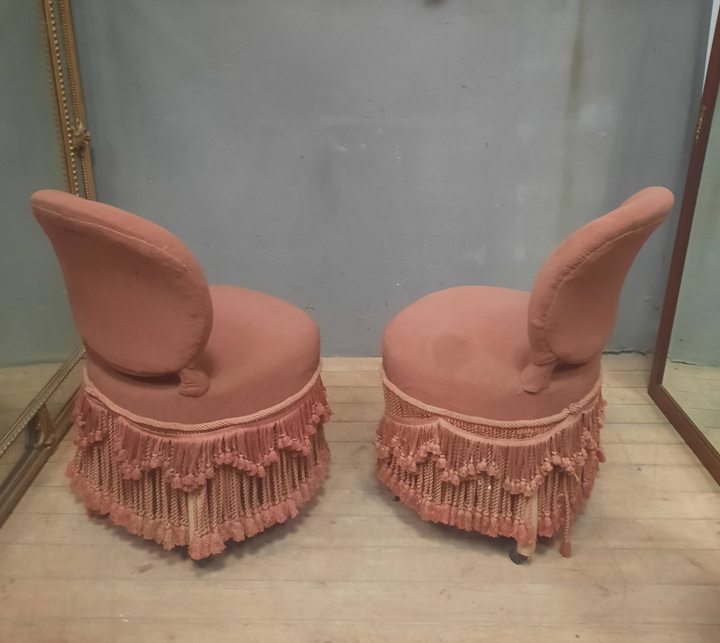 Paire de chaises "crapaud:" Napoléon III