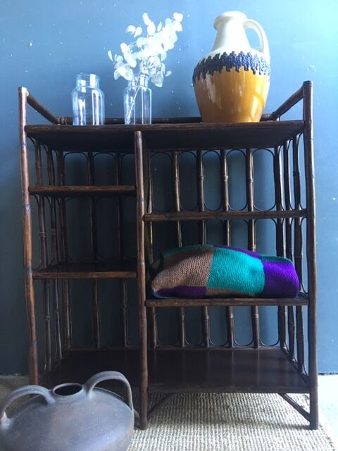 Bamboo rattan shelf