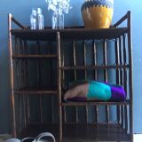 Bamboo rattan shelf