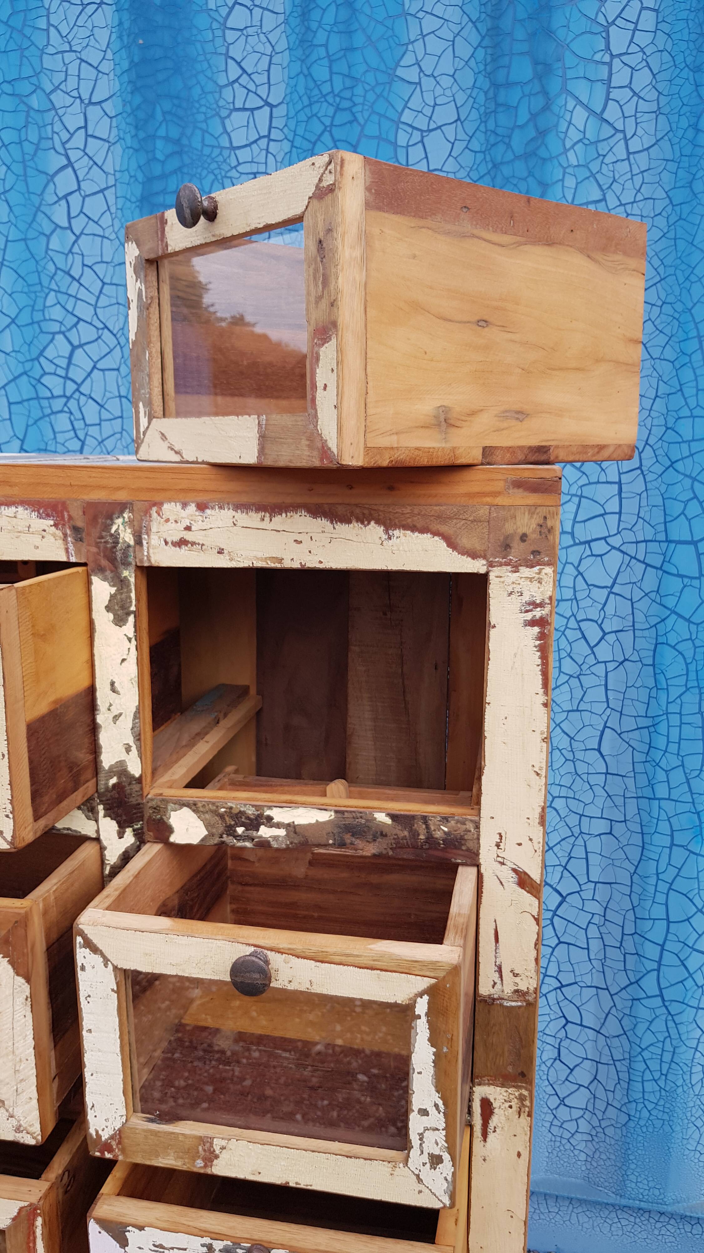 Merchant furniture - chest of drawers with 12 teak drawers