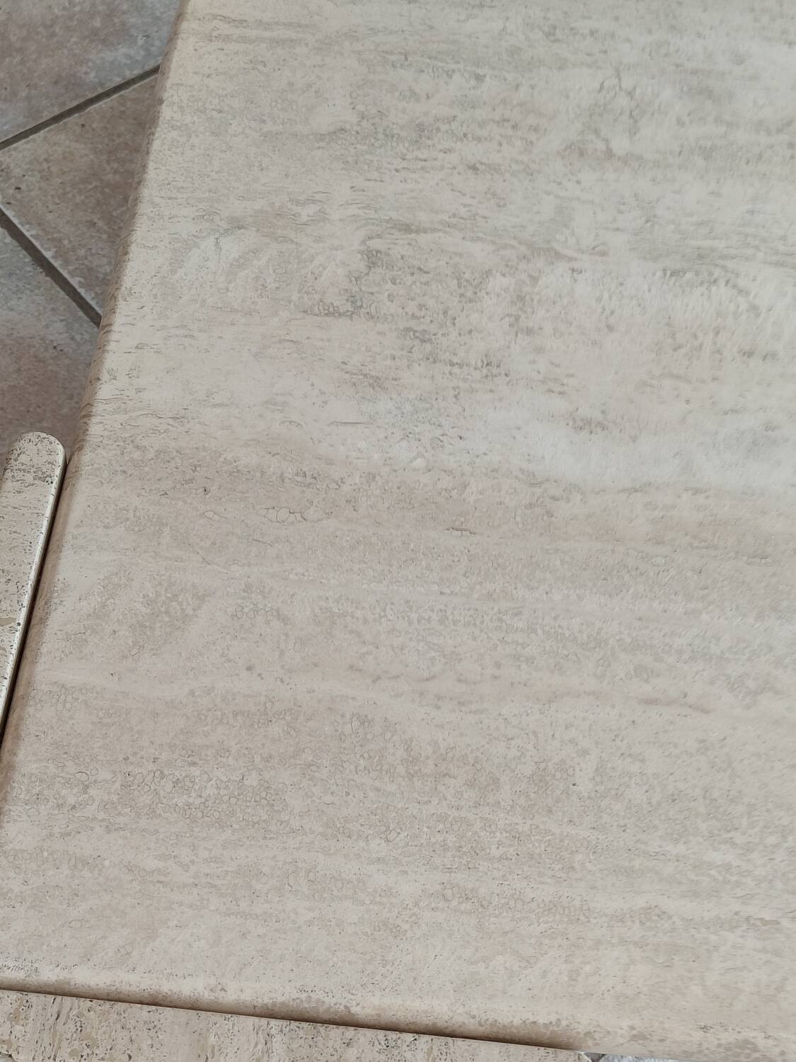 Travertine coffee table