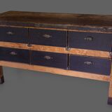 Beech workbench with drawer