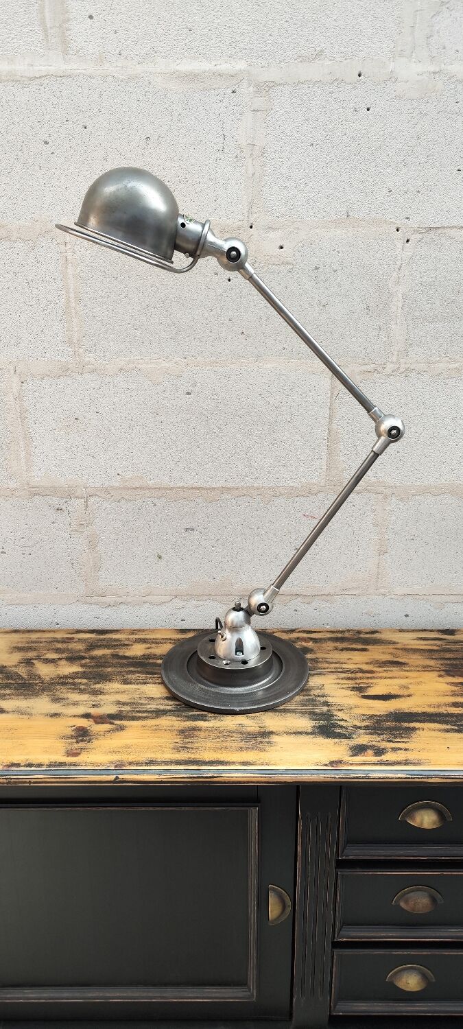Industrial lamp Jielde two arms patina grahite