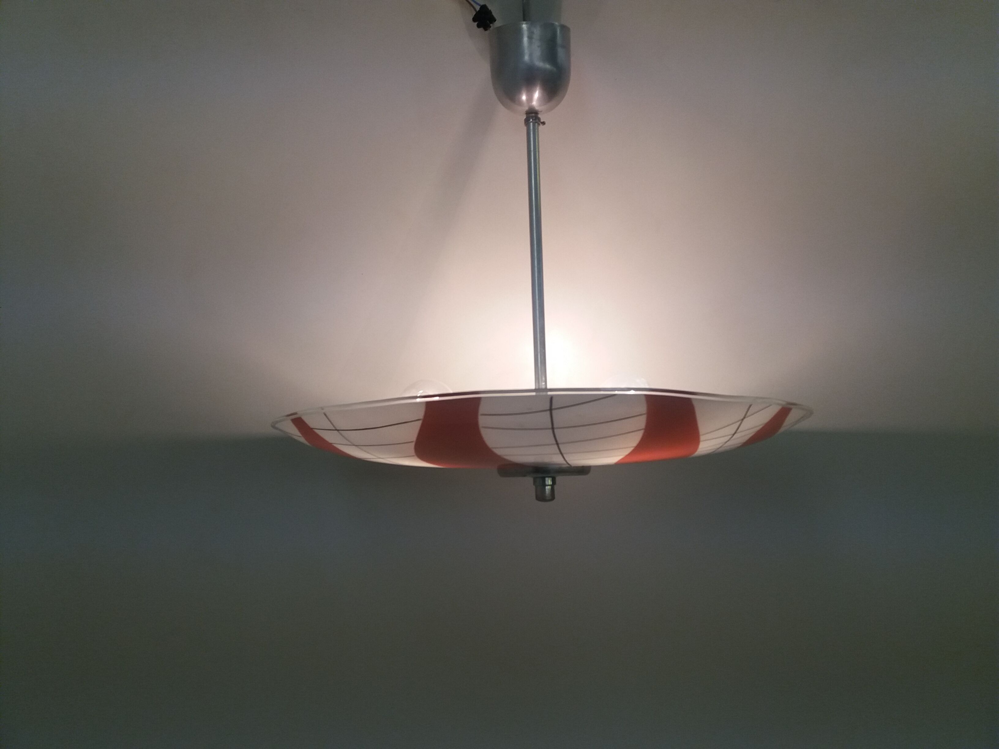 Mid-century design glass pendant/Napako, 1960's