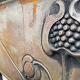 Open cast iron fireplace, Art Nouveau style