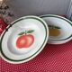 Vintage Moulin des loups Orchies apple plates - grand feu decor - 4 pieces