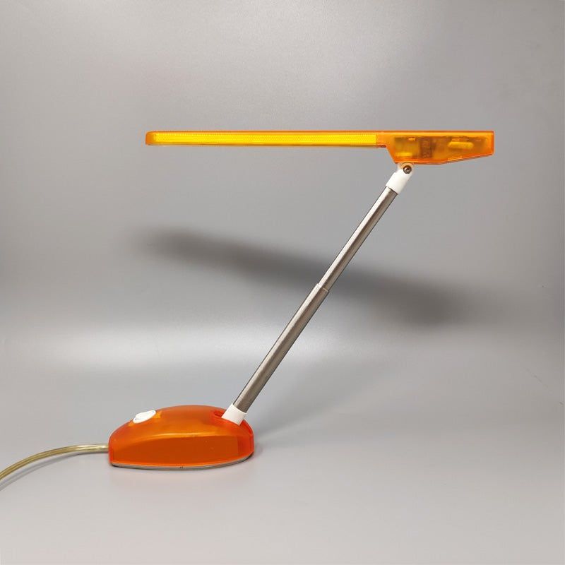 1990s Orange Table Lamp "Microlight" by Ernesto Gismondi for Artemide. Made in Italy