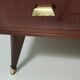 Walnut dresser with a thick glass top, italy