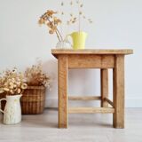 Brutalist table - oak side table