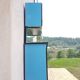 Buffet Formica blue and yellow years 60