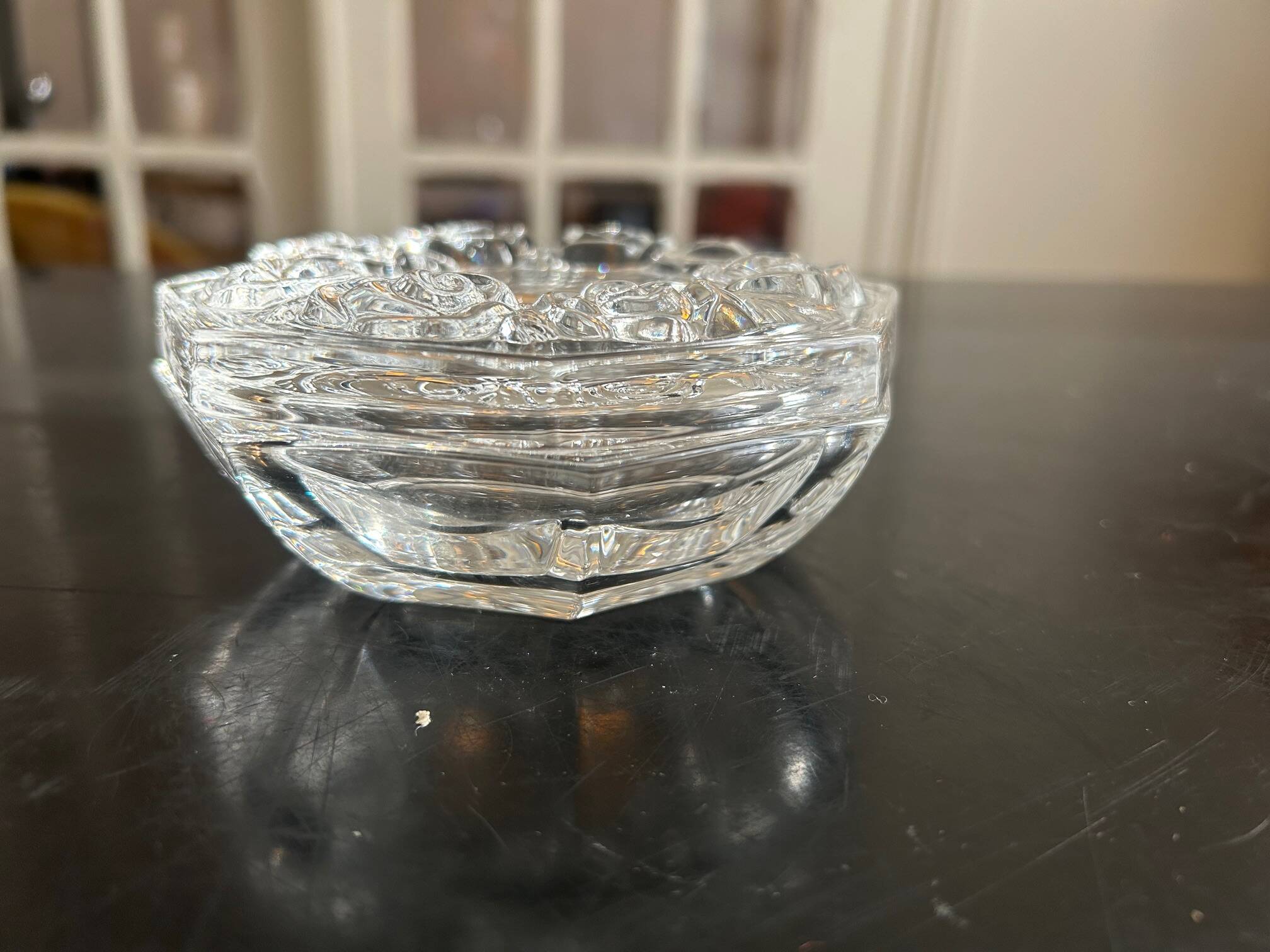 crystal box with rose decoration