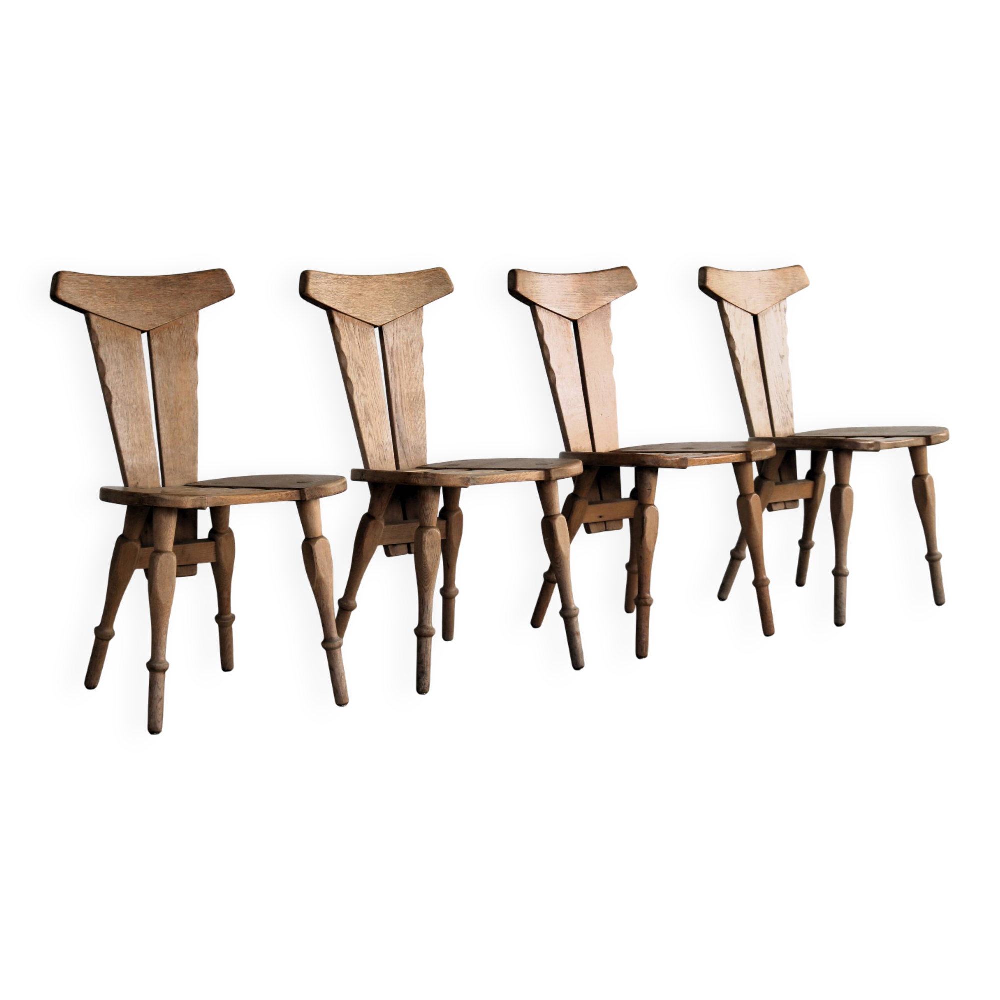 Brutalist dining chairs | chairs | 1960s | set of 4