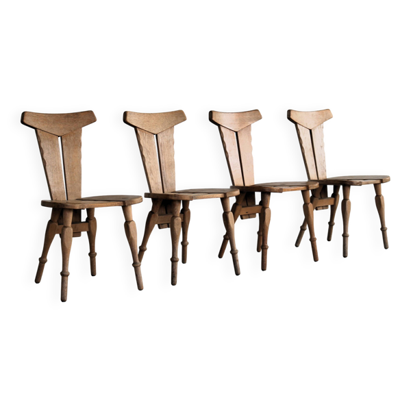 Chaises de salle à manger brutalistes Chaises Années 1960 Lot de 4 — Beyit