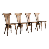 Brutalist dining chairs | chairs | 1960s | set of 4
