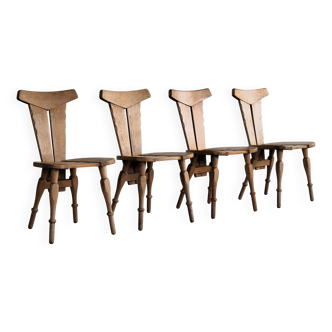 Brutalist dining chairs | chairs | 1960s | set of 4