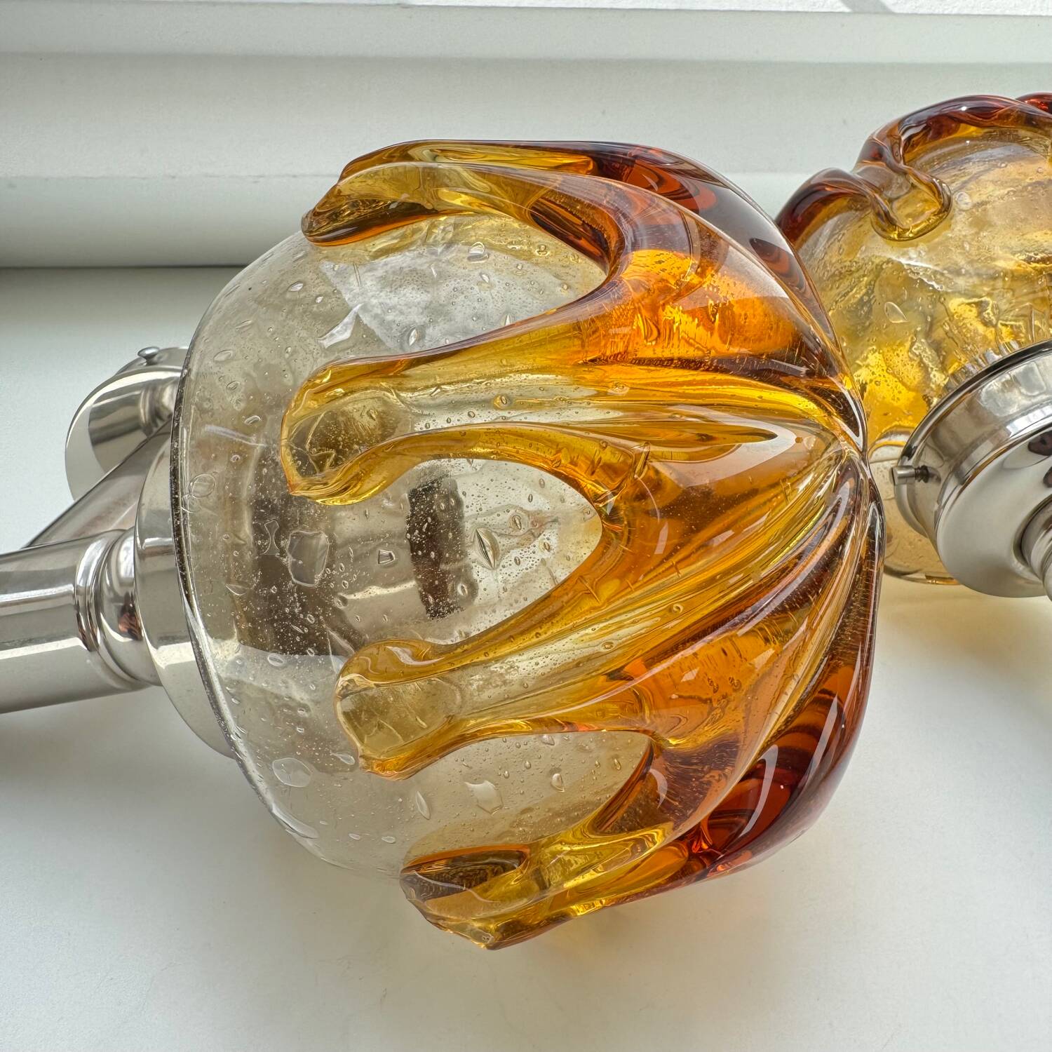 Pair of N Leuchten Wall Sconces Bubble Glass