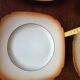 Orange porcelain dessert plates