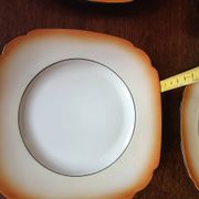 Assiettes à dessert orange en porcelaine