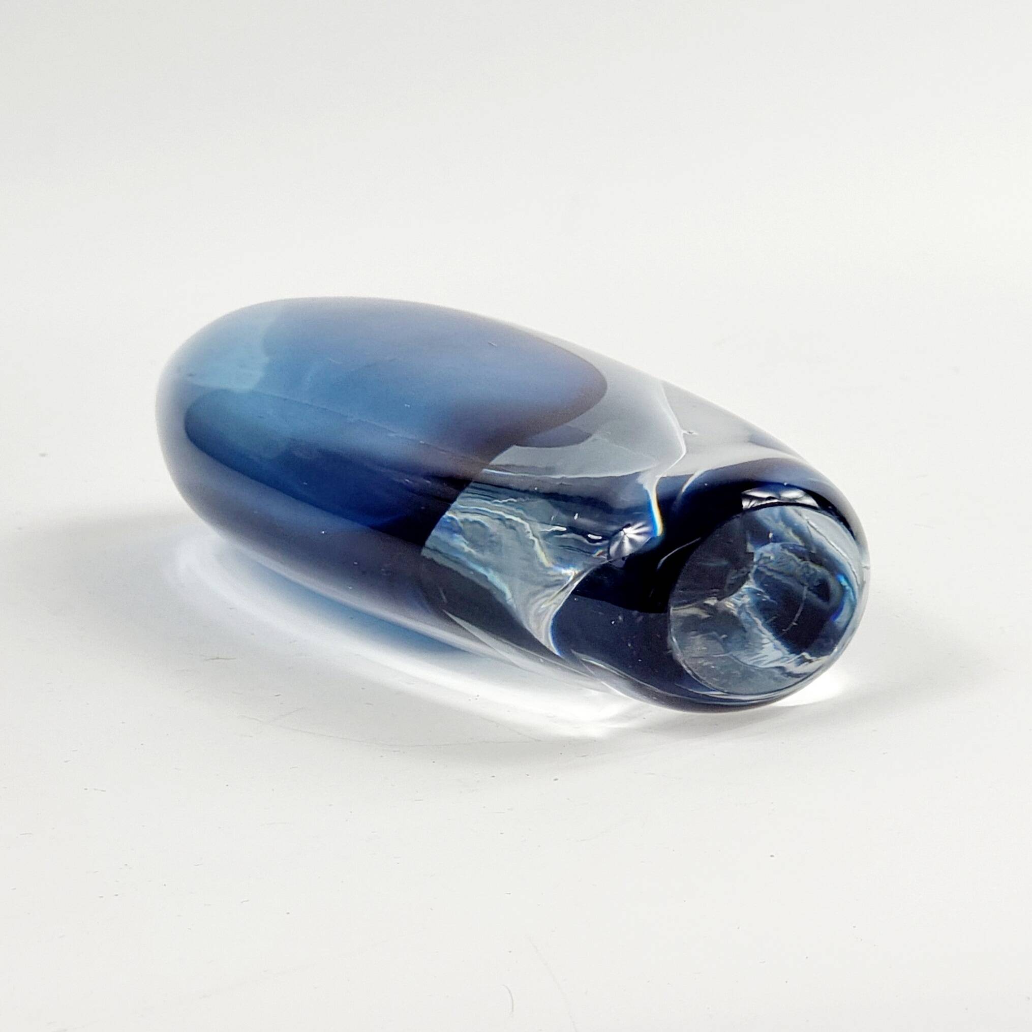 Vase Sommerso Mid-Century Scandinave en Verre par Vicke Lindstrand pour Kosta, Suède, 1960s