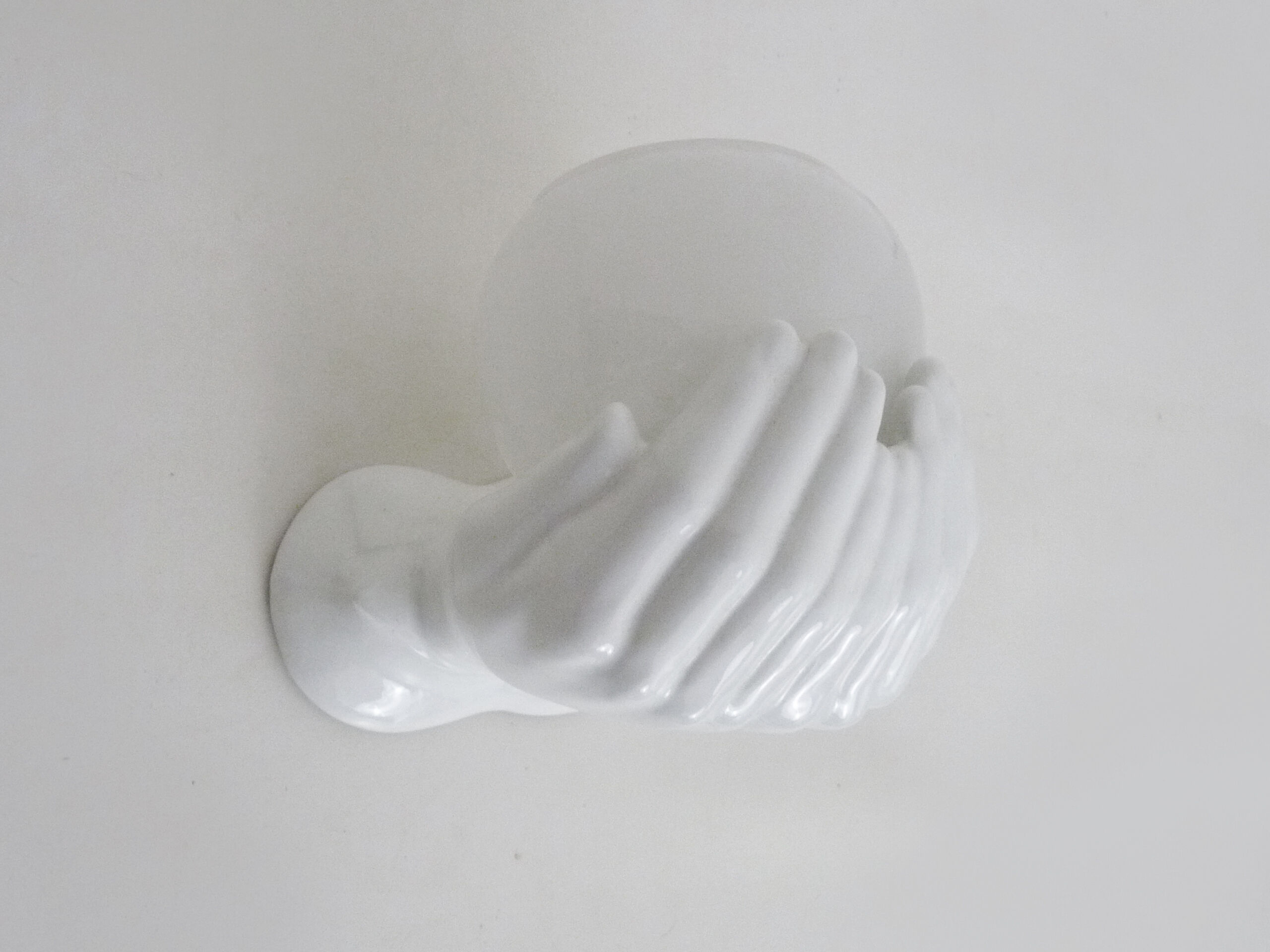 Ceramic pair of hands wall light from the 1970s.