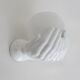Ceramic pair of hands wall light from the 1970s.