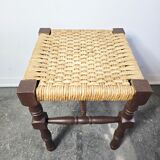 70s Rush Seat Stool