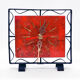 1970s modern electric fireplace clock VEB Elektrobau Greiz, Germany