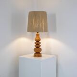 Wooden lamp with rope shade 1970