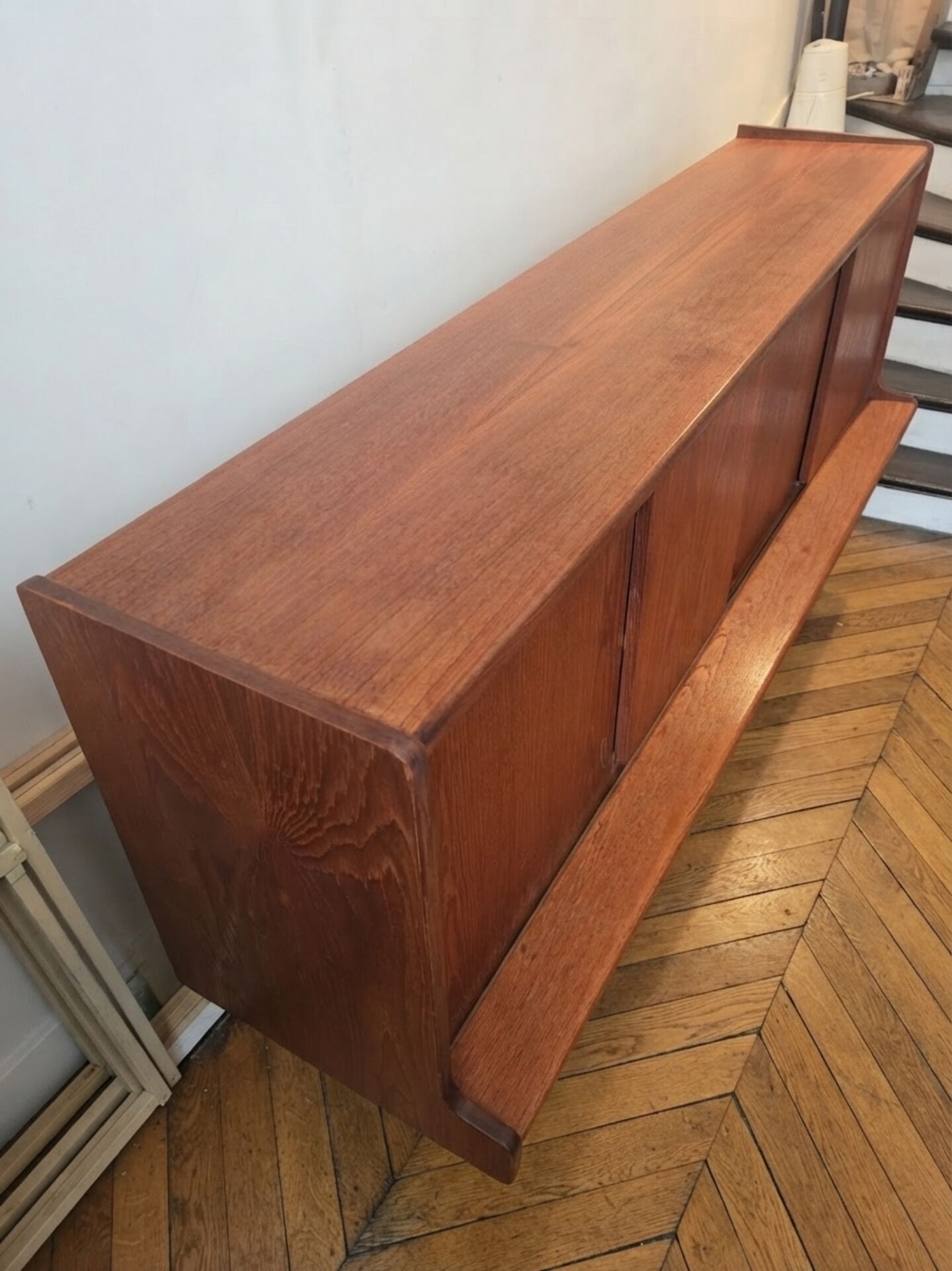 Enfilade / Teak highboard by A. Jensen & Molholm for Herning, Denmark