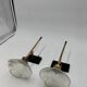 Pair of brass and glass wall lamps