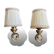 Paire d'appliques miroir et laiton années 50-60