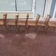 Set of 6 baumann tacoma bistro chairs - wood - vintage