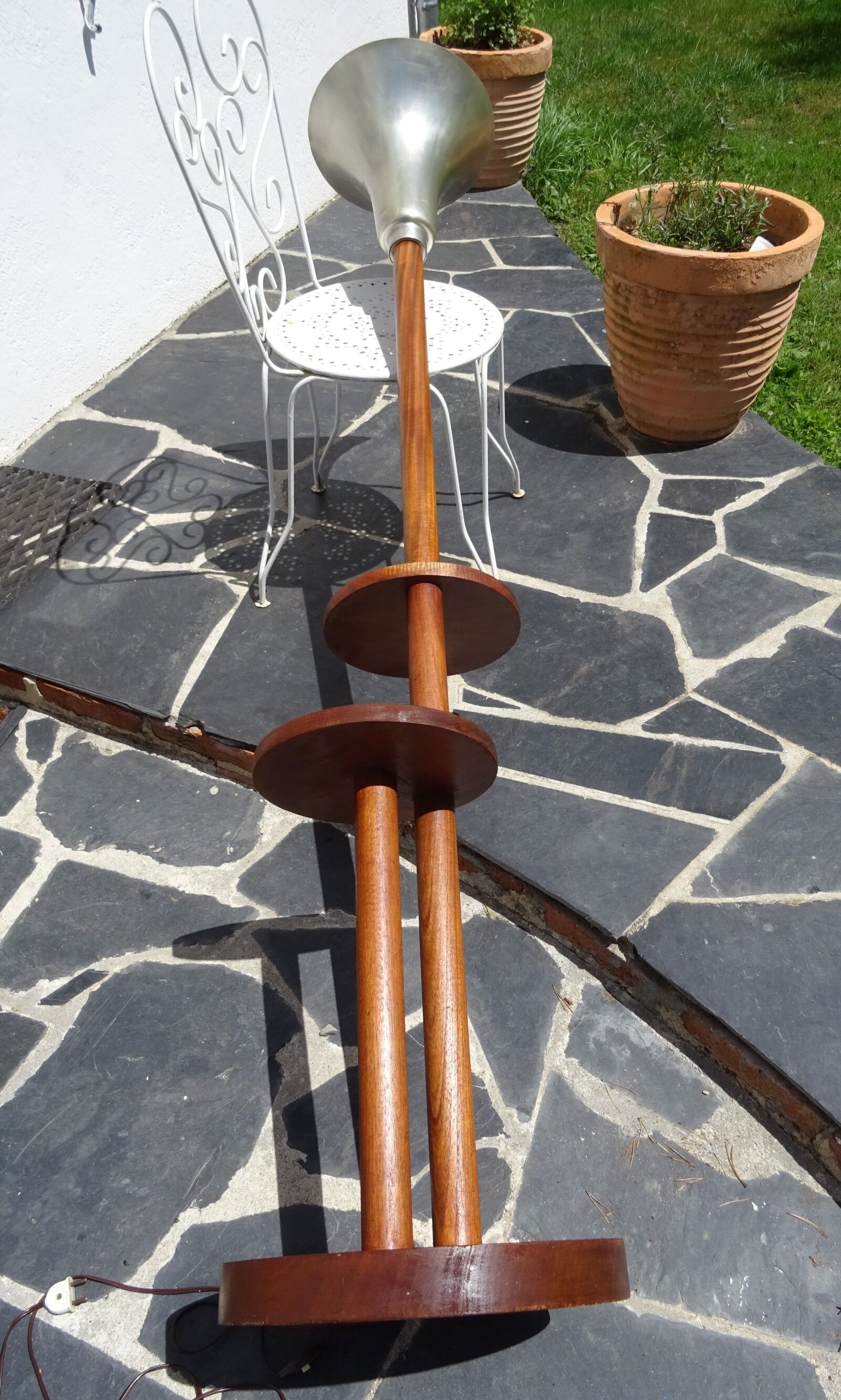 Mahogany art deco floor lamp