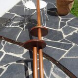 Mahogany art deco floor lamp