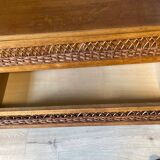 Commode vintage bois et rotin