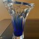 Two-tone glass paste vase from the 70s