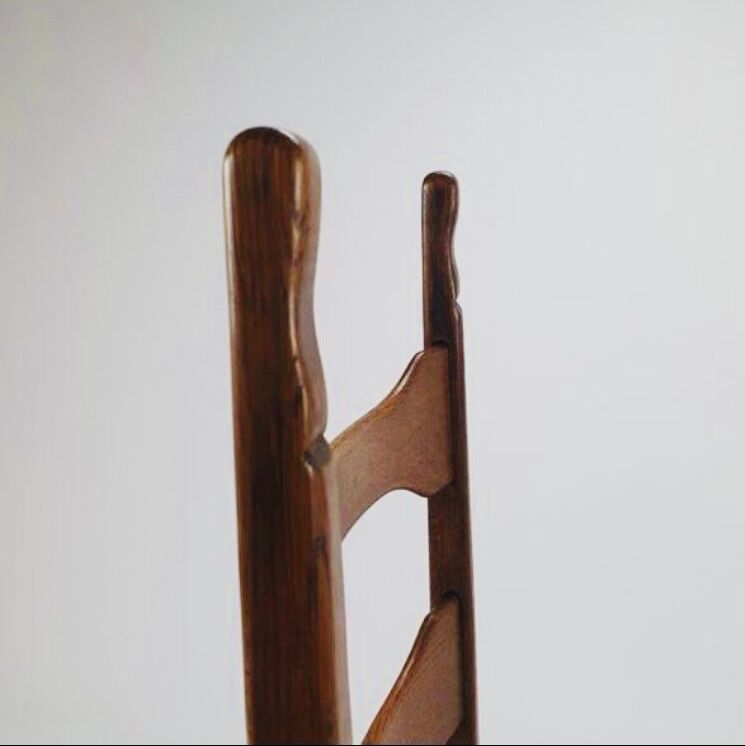 Table à manger brutaliste de style château + 8 chaises