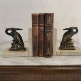 Art deco heron bookends