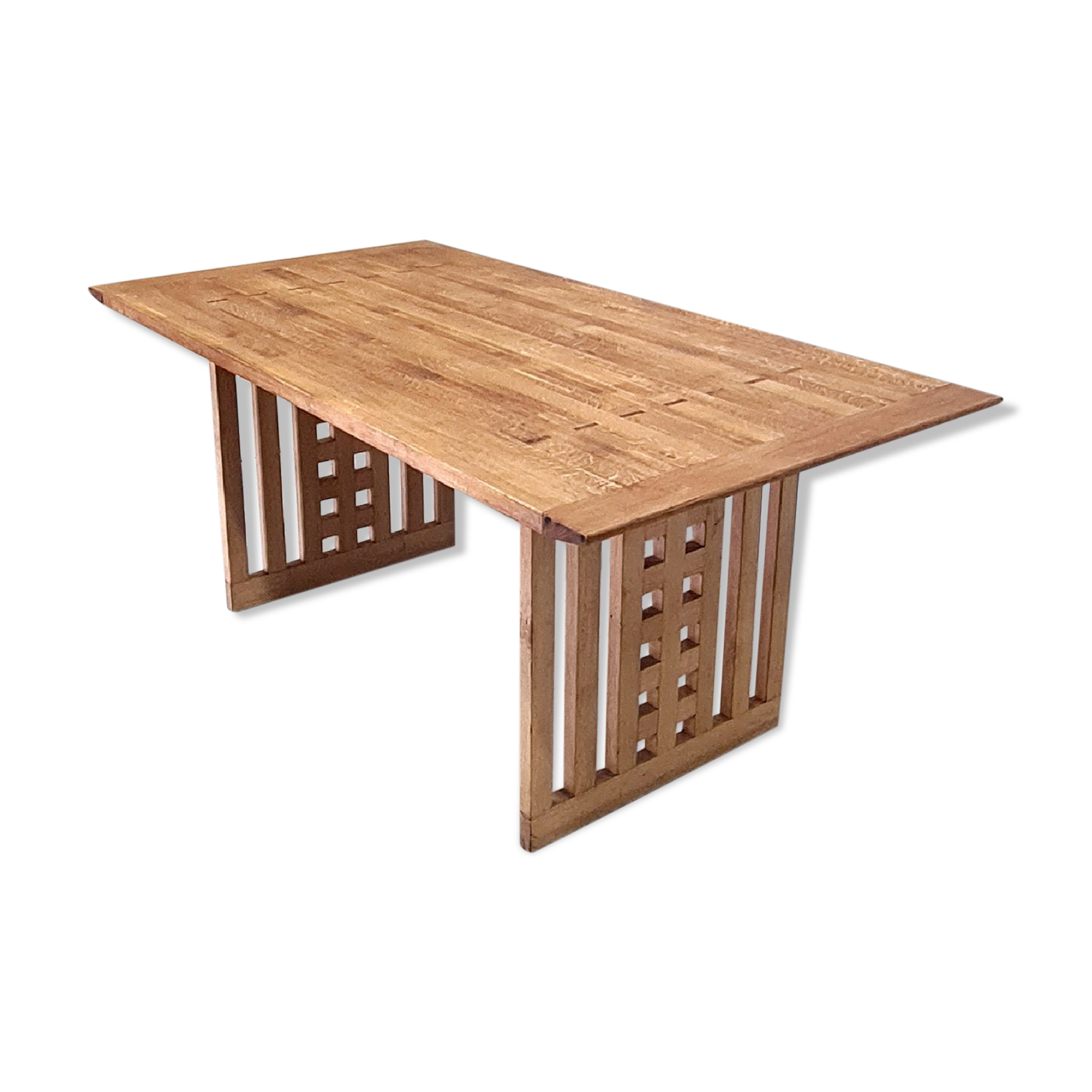 Table à manger de style art deco Frank Loyd Wright années 1980